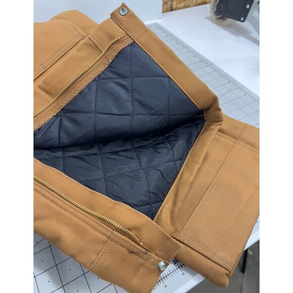 Carhartt Brown Duck Insulared Bib Overall  Men’s Sz. XXL 2XL New OR4393-M - Picture 5 of 10